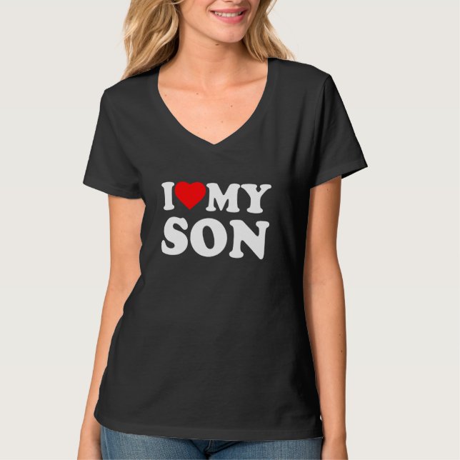 Camiseta I Love My Son Heart (Frente)