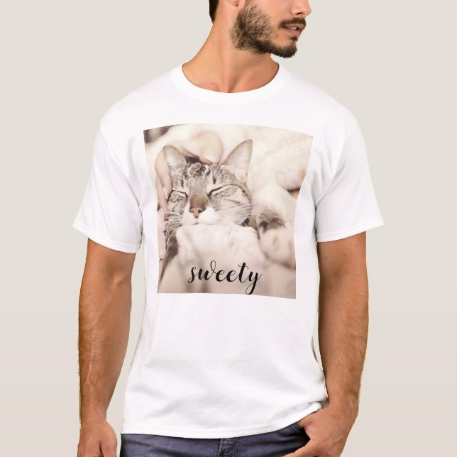 Camiseta I love my sweet little cat photo (Frente)