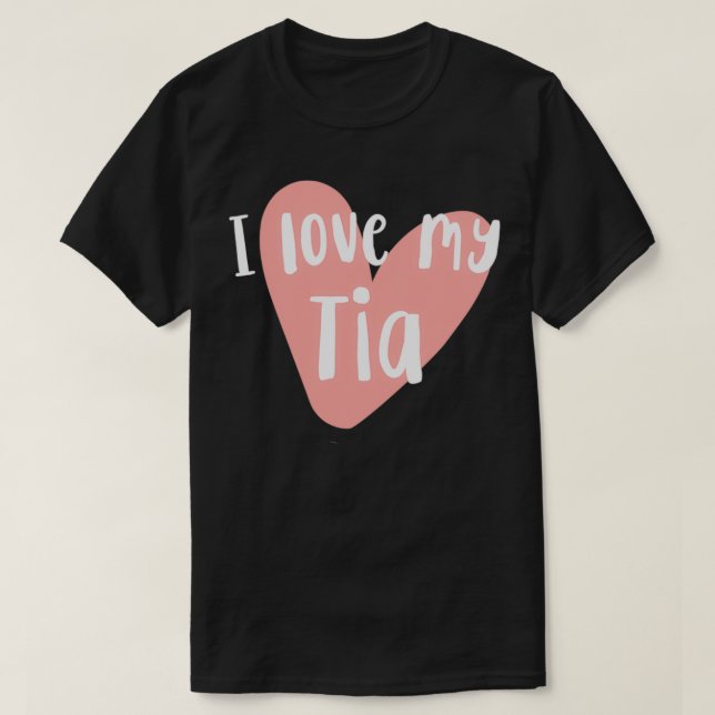 Camiseta I love My Tia  Fun Cute Aunt Tee Heart  (Frente do Design)