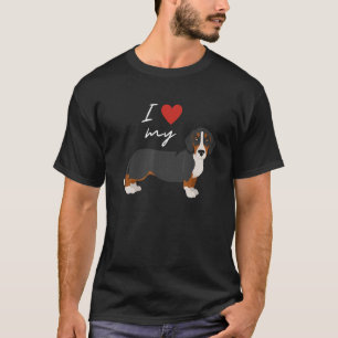 Camiseta I Love My Tri-Colored Drever Dog Lover