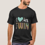 Camiseta I love my twin sister brother birth sayings twins<br><div class="desc">I love my twin sister brother birth sayings twins birthday</div>