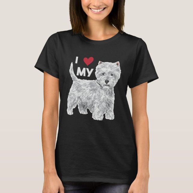 Camiseta I Love My Westie West Highland White Terrier (Frente)