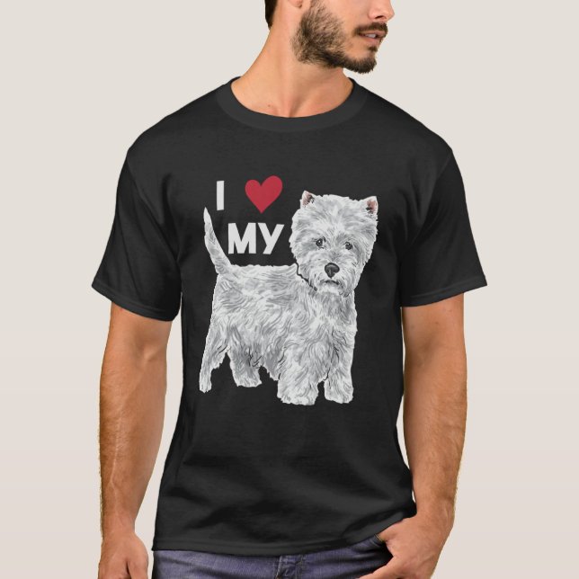 Camiseta I Love My Westie West Highland White Terrier (Frente)