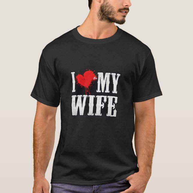 Camiseta I Love My Wife Valentine Design (Frente)