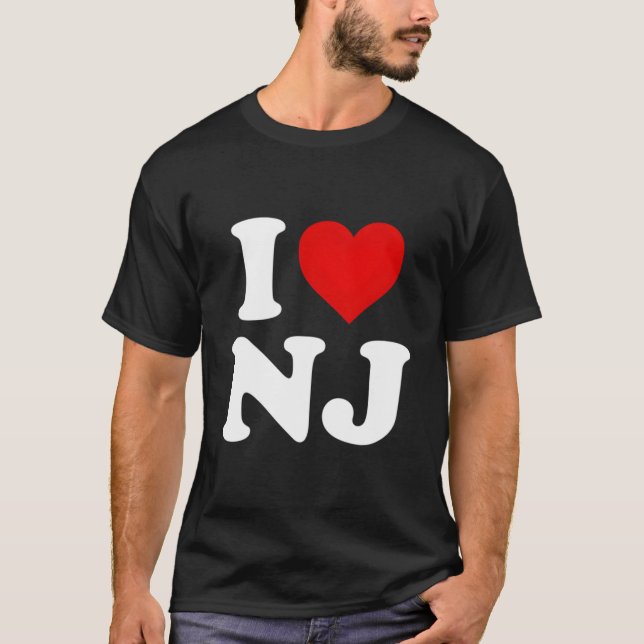 Camiseta I Love Nj He New Jersey (Frente)