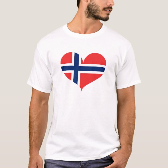 Camiseta I Love Norway Flag (Frente)