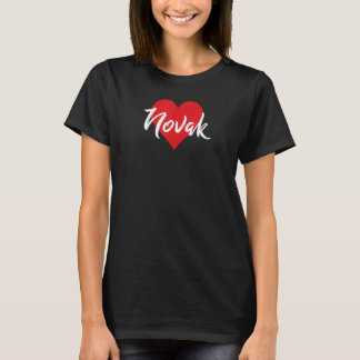 Camiseta I Love Novak First Name I Heart Named