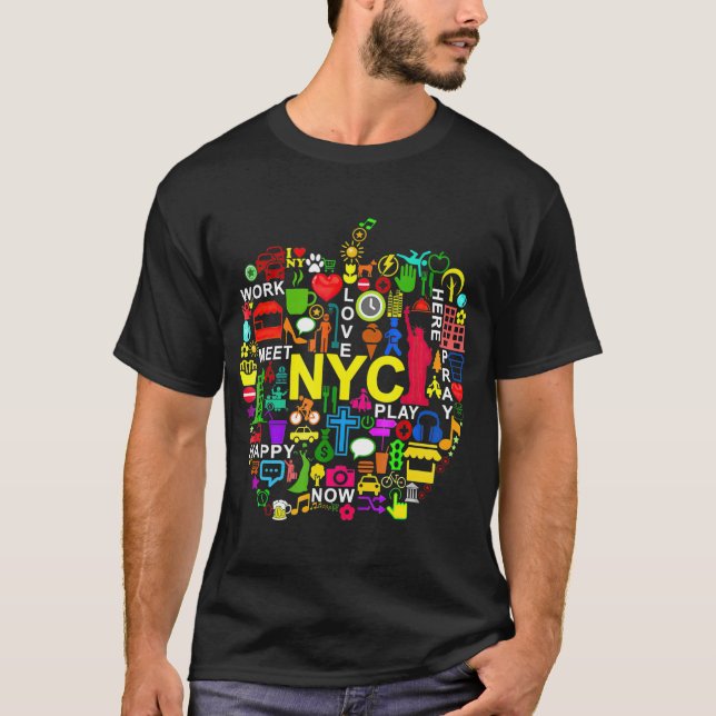 Camiseta I LOVE NYC s NEW YORK CIY BIG APPLE (Frente)