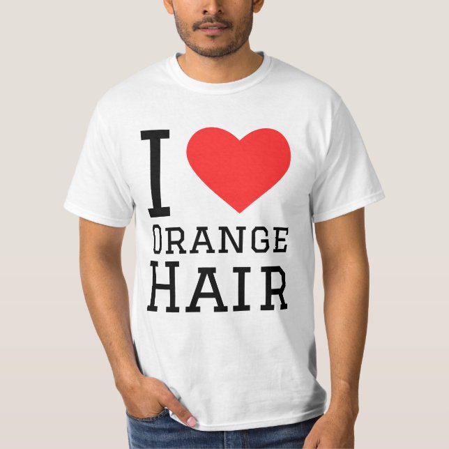 Camiseta I love orange hair (Frente)