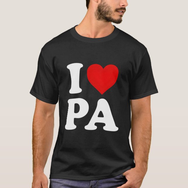 Camiseta I Love Pa He Pennsylvania (Frente)