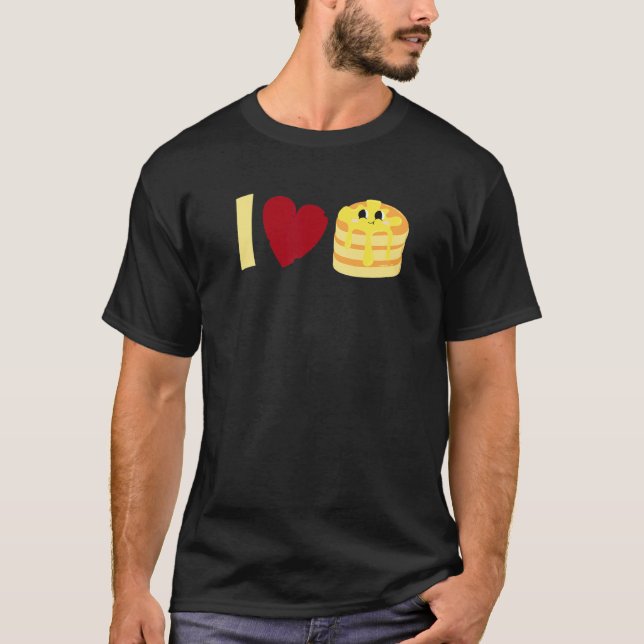 Camiseta I love Pancakes     Pancake (Frente)