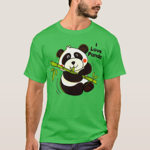 Camiseta I love panda