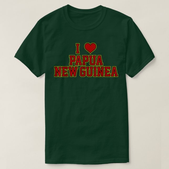 Camiseta I Love Papua New Guinea  (Frente do Design)