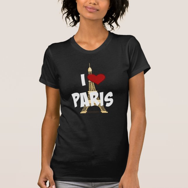 Camiseta "I Love Paris", Torre Eiffel (Frente)