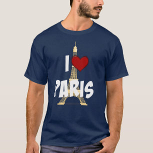 Camiseta "I Love Paris", Torre Eiffel