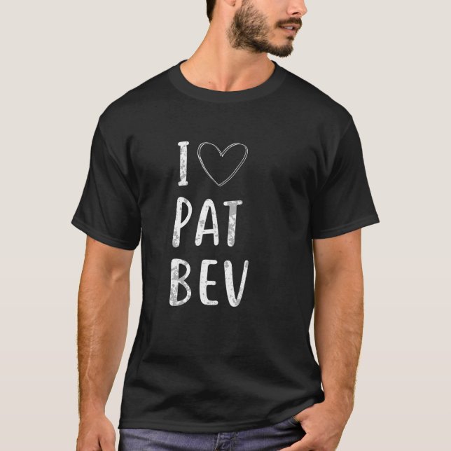 Camiseta I Love Pat Bev  Red Heart Pat Bev Basketball (Frente)