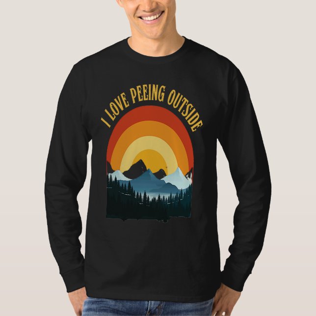 Camiseta I love peeing outside funny hiking camping lovers (Frente)
