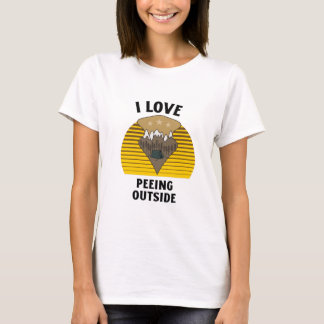 Camiseta I love peeing outside Retro vintage sunset