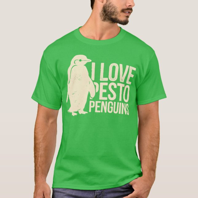 Camiseta I love pesto penguins Pesto Penguin family (Frente)