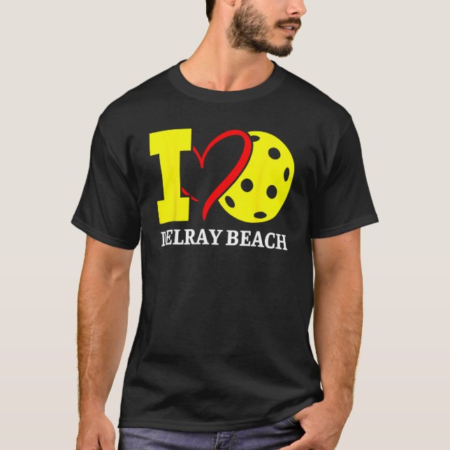 Camiseta I Love Pickleball in Delray Beach Florida (Frente)