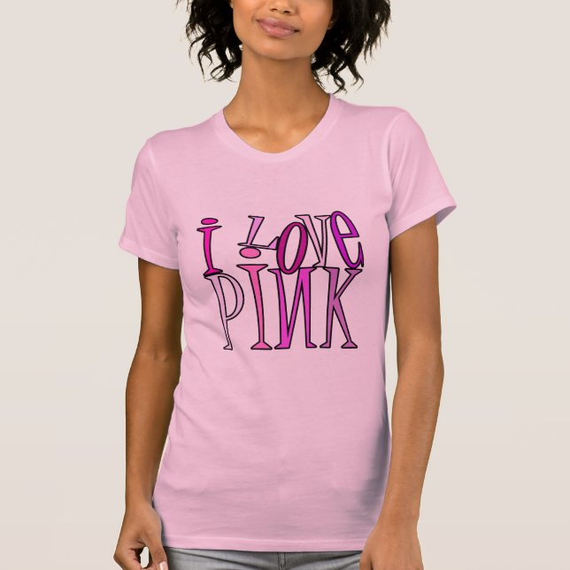 Camiseta I love pink (Frente)
