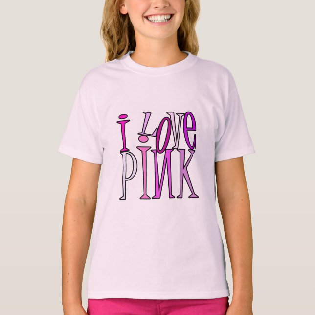 Camiseta I love pink (Frente)