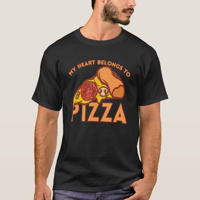 Camiseta I Love Pizza Heart Valentines Day_1 (Frente)