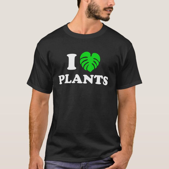 Camiseta I Love Plants Cute  Monstera Leaf Heart Garden Mam (Frente)