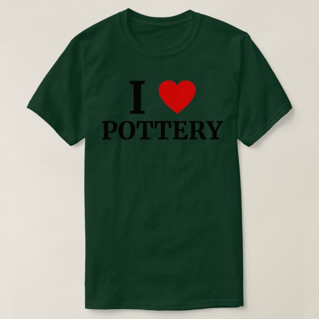 Camiseta I Love Pottery Heart 2 (Frente do Design)