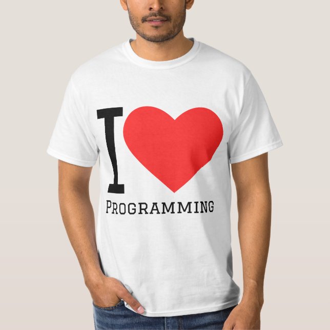 Camiseta I love programming (Frente)