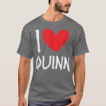 Camiseta I Love Quinn Name Personalized Men Guy BFF Friend<br><div class="desc">I Love Quinn Name Personalized Men Guy BFF Friend Heart Boys .</div>