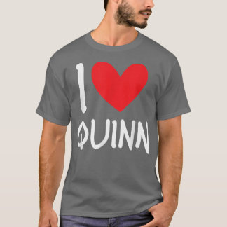 Camiseta I Love Quinn Name Personalized Men Guy BFF Friend