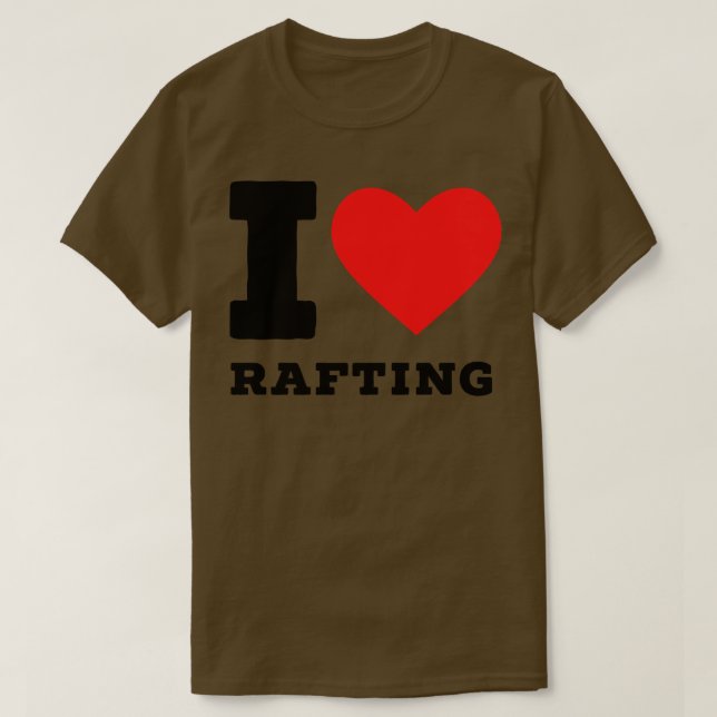 Camiseta I love rafting  (Frente do Design)