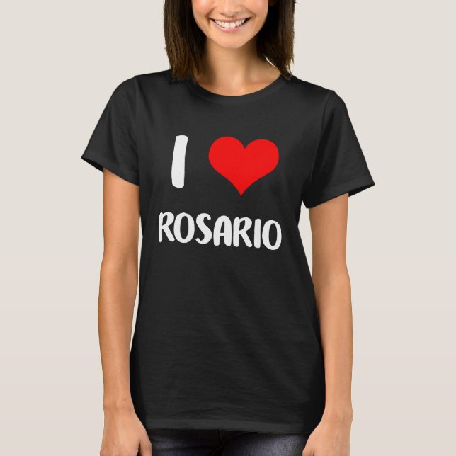 Camiseta I love ROSARIO  valentine guy heart Anniversary 6 (Frente)