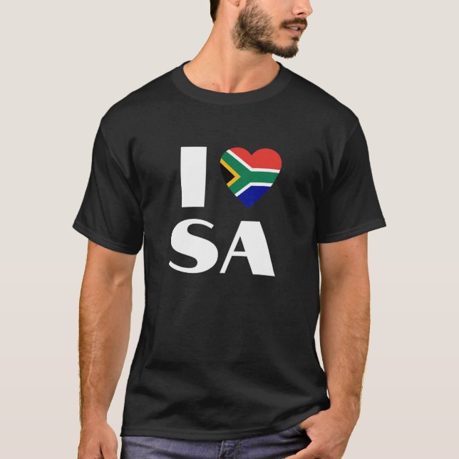 Camiseta I love SA South Africa Saffa (Frente)