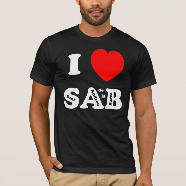 Camiseta I Love SAB (dos lineas) (Frente)