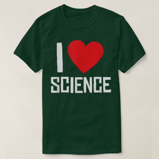 Camiseta I Love Science - Heart - Nerd  (Frente do Design)
