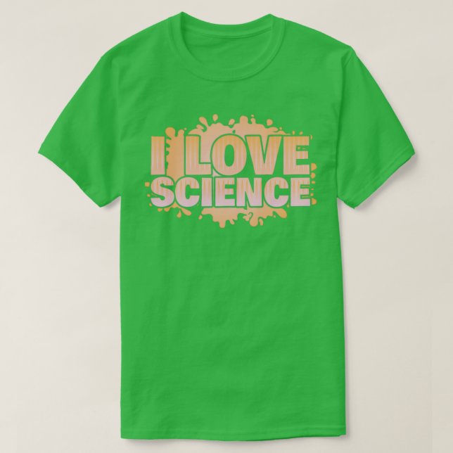 Camiseta I Love Science Theme Design Theme Red (Frente do Design)
