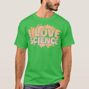 Camiseta I Love Science Theme Design Theme Red