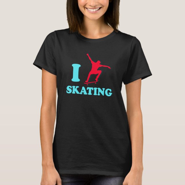 CAMISETA I LOVE SKATING (Frente)