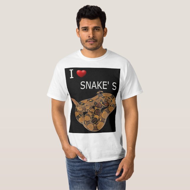 Camiseta i love snakes (Frente Completa)