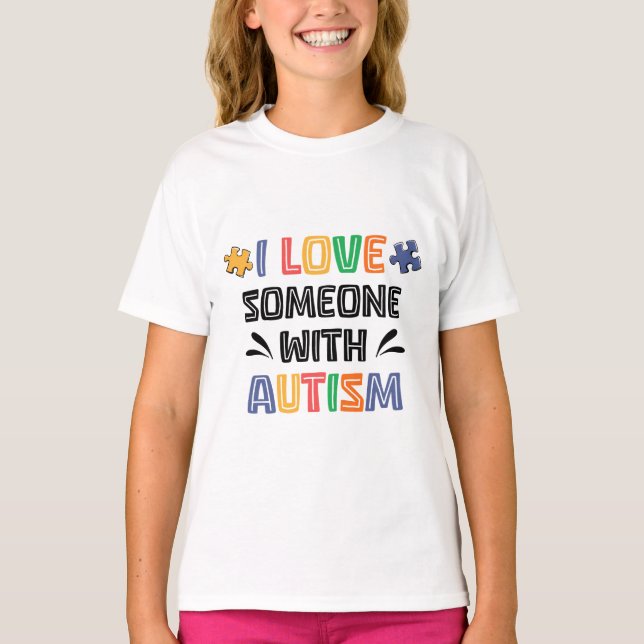 Camiseta I Love Someone With Autism (Frente)