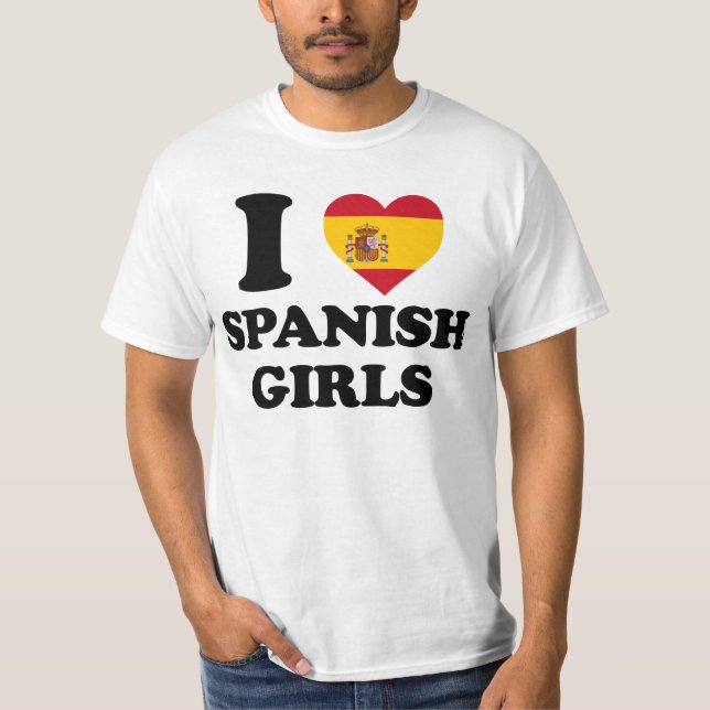 Camiseta I love Spanish Girls (Frente)