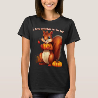 Camiseta I Love Squirrels In The Fall T-Shirt