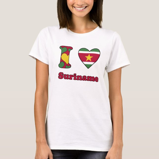 Camiseta I love Suriname (Frente)