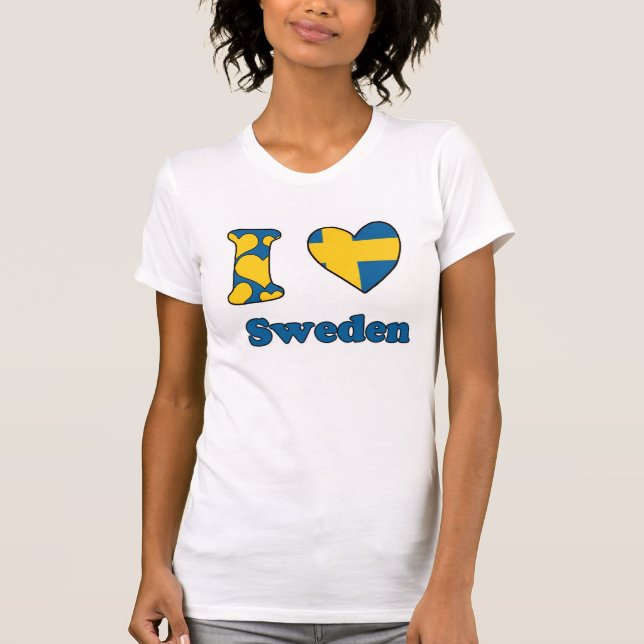 Camiseta I love Sweden (Frente)