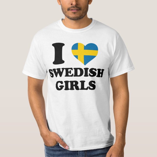 Camiseta I love Swedish Girls (Frente)
