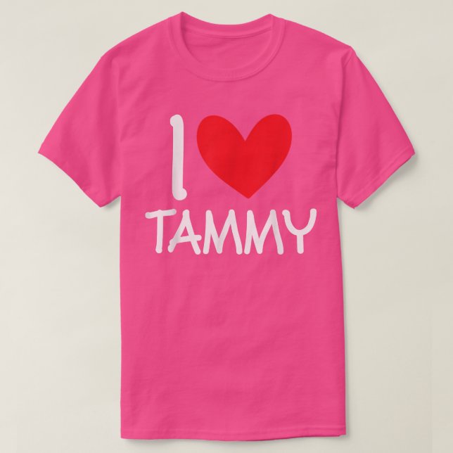 Camiseta I Love Tammy Name Personalized Girl Woman Bff Frie (Frente do Design)
