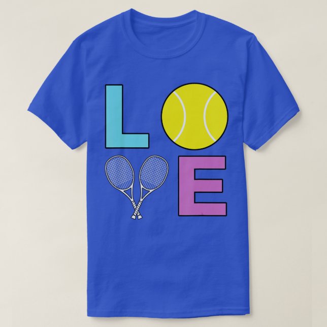 Camiseta I Love Tennis Tennis Player (Frente do Design)