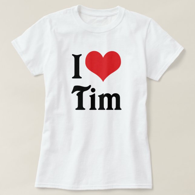 Camiseta I Love Tim (Frente do Design)